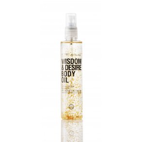 Wisdom & Desire Crystal Body Oil 24 karat Bladguld og bjergkrystaller.